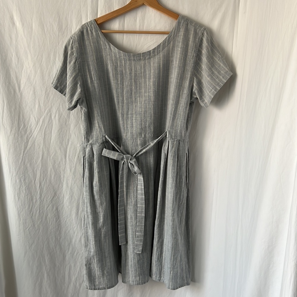Lady farmer PERSEPHONE casual striped dress S - Picture 3 of 5